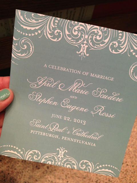 Wedding Program Cover, Booklet Program