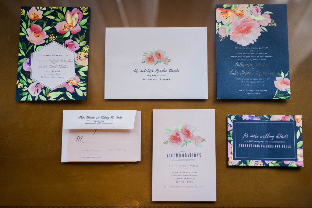 Marina // Floral Wedding Invitation by Blush Paper Co.