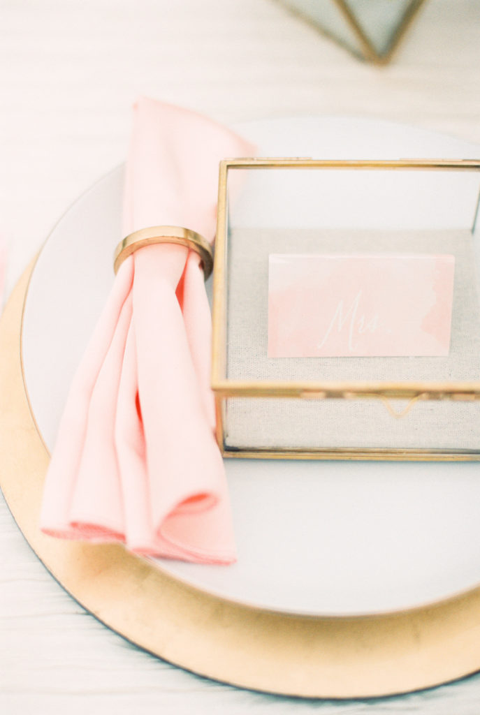 Peach Watercolor Wedding by Blush Paper Co.