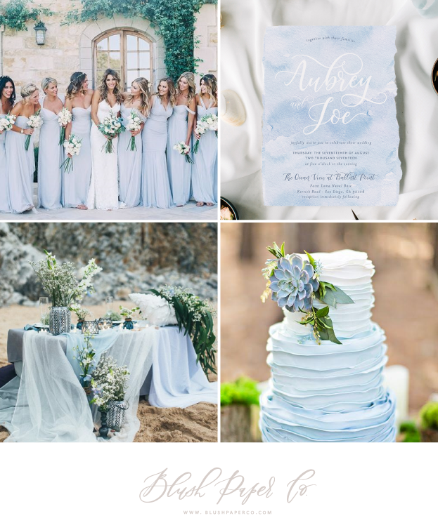 Dusty Blue Wedding Trends | Blush Paper Co.