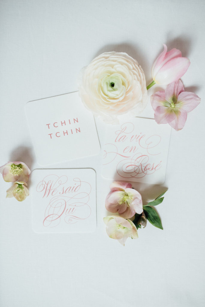 Rose Gold Foil Wedding Coasters | Blush Paper Co.