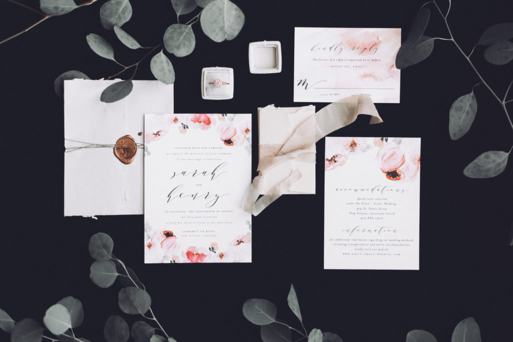 nature inspired floral wedding invitations | Blush Paper Co.