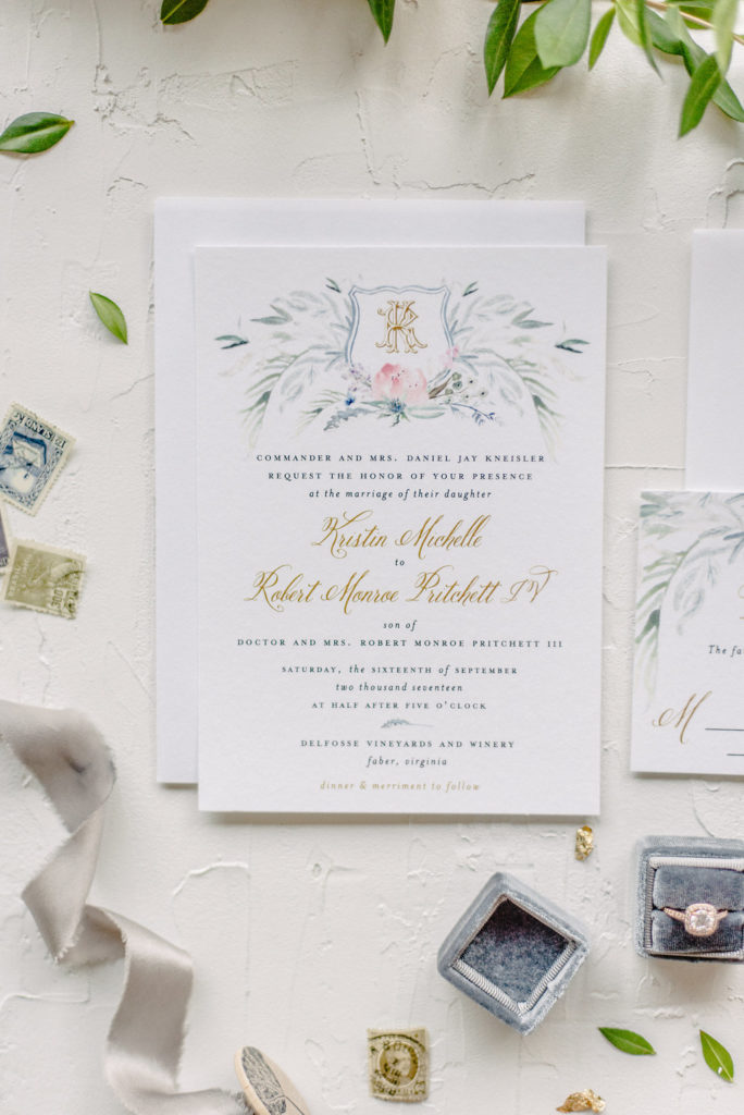 green and blue winery wedding | blush paper co.