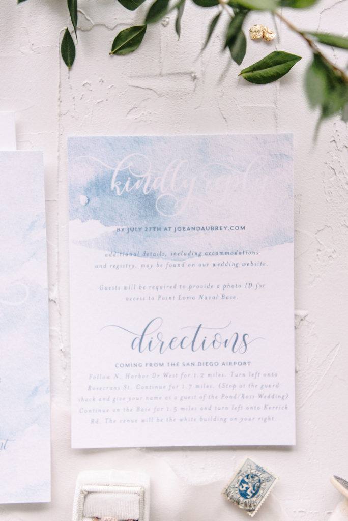 Blue Watercolor Wedding Invitations | Blush Paper Co.