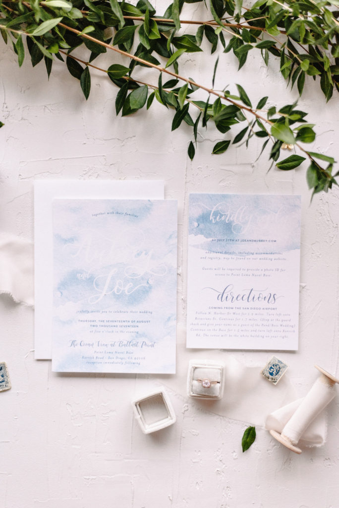 Blue Watercolor Wedding Invitations | Blush Paper Co.