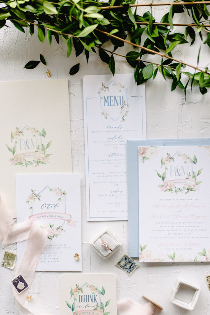 Rose Quartz and Serenity Wedding Invitations | Blush Paper Co.