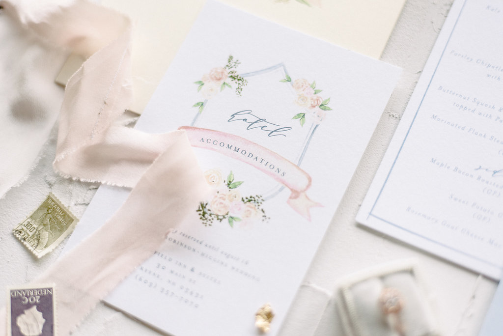 Rose Quartz and Serenity Wedding Invitations | Blush Paper Co.
