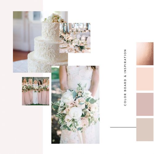 Blush Pink and Rose Gold Color Palette - blog.blushpaperco.com