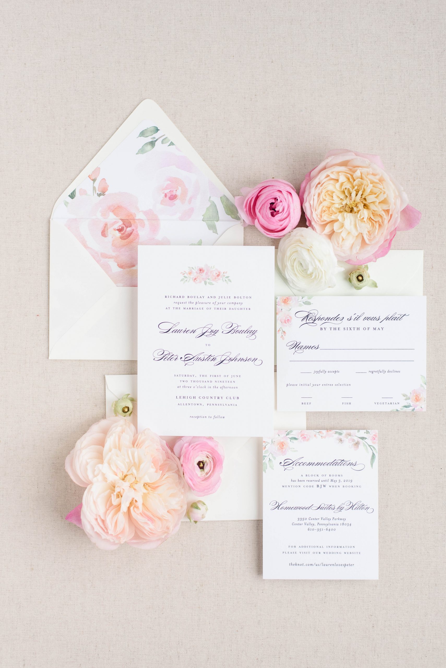 Floral Pattern Envelope Liner | blush Paper Co.
