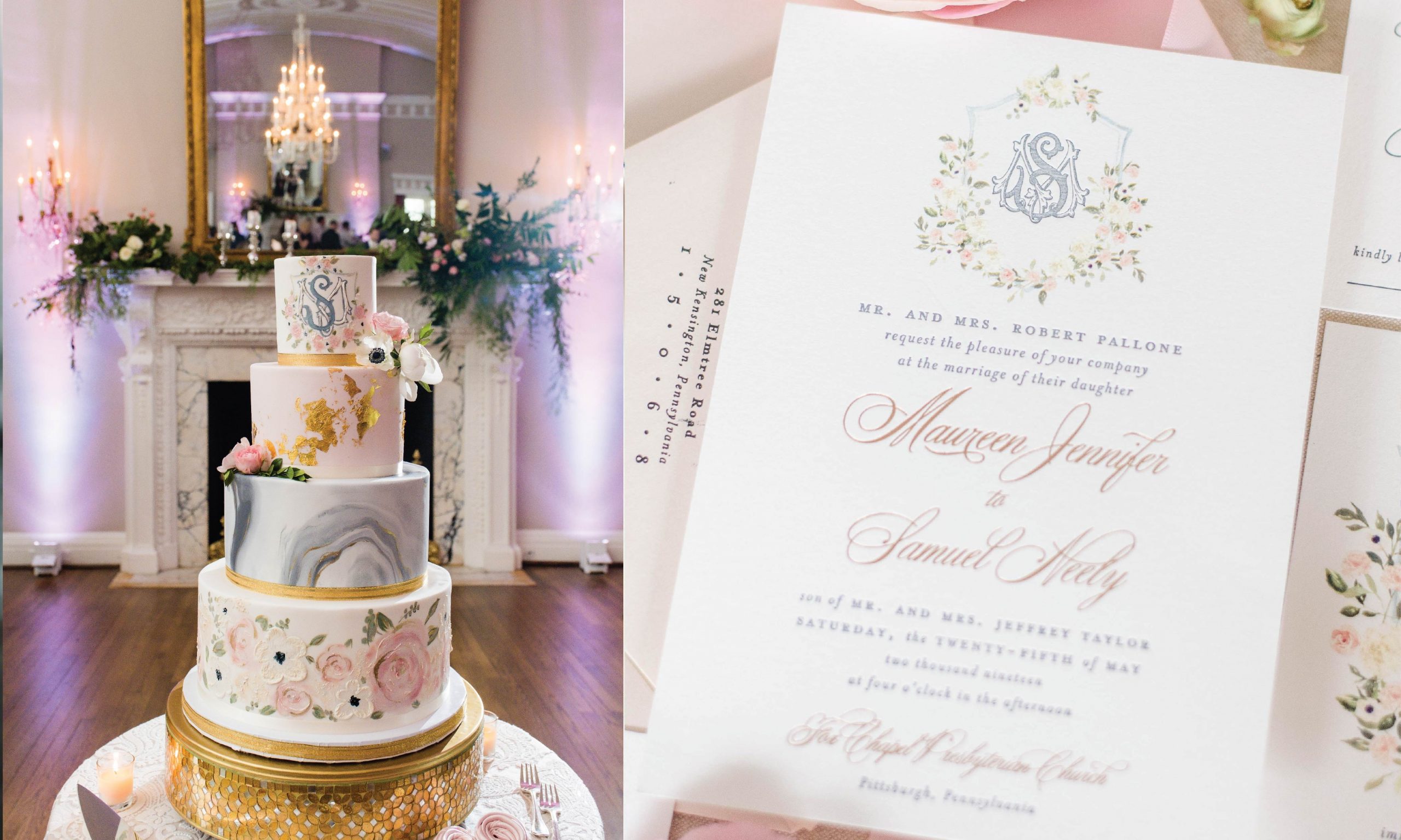 12 Amazing Wedding Cake & Invitation Combos