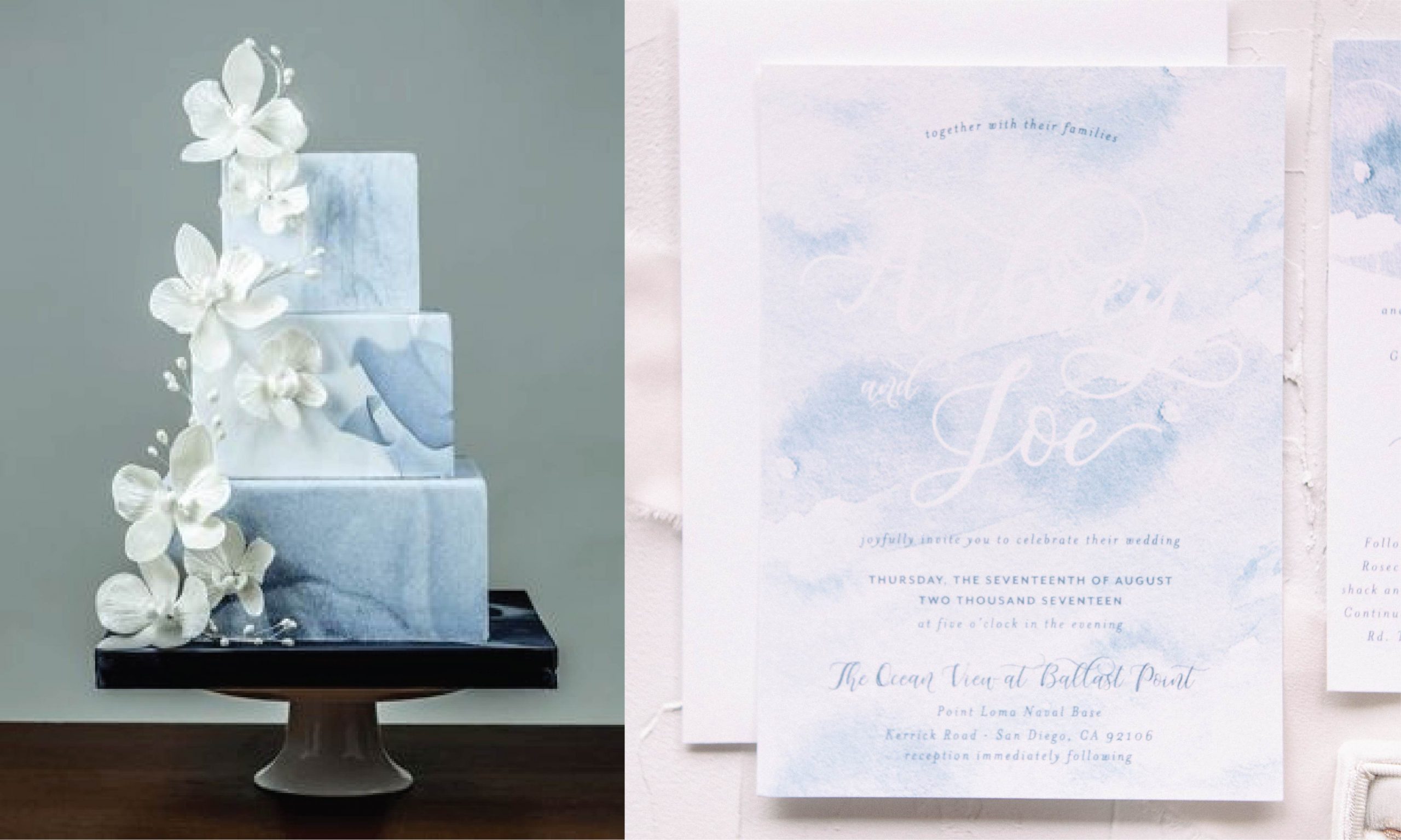 12 Amazing Wedding Cake & Invitation Combos