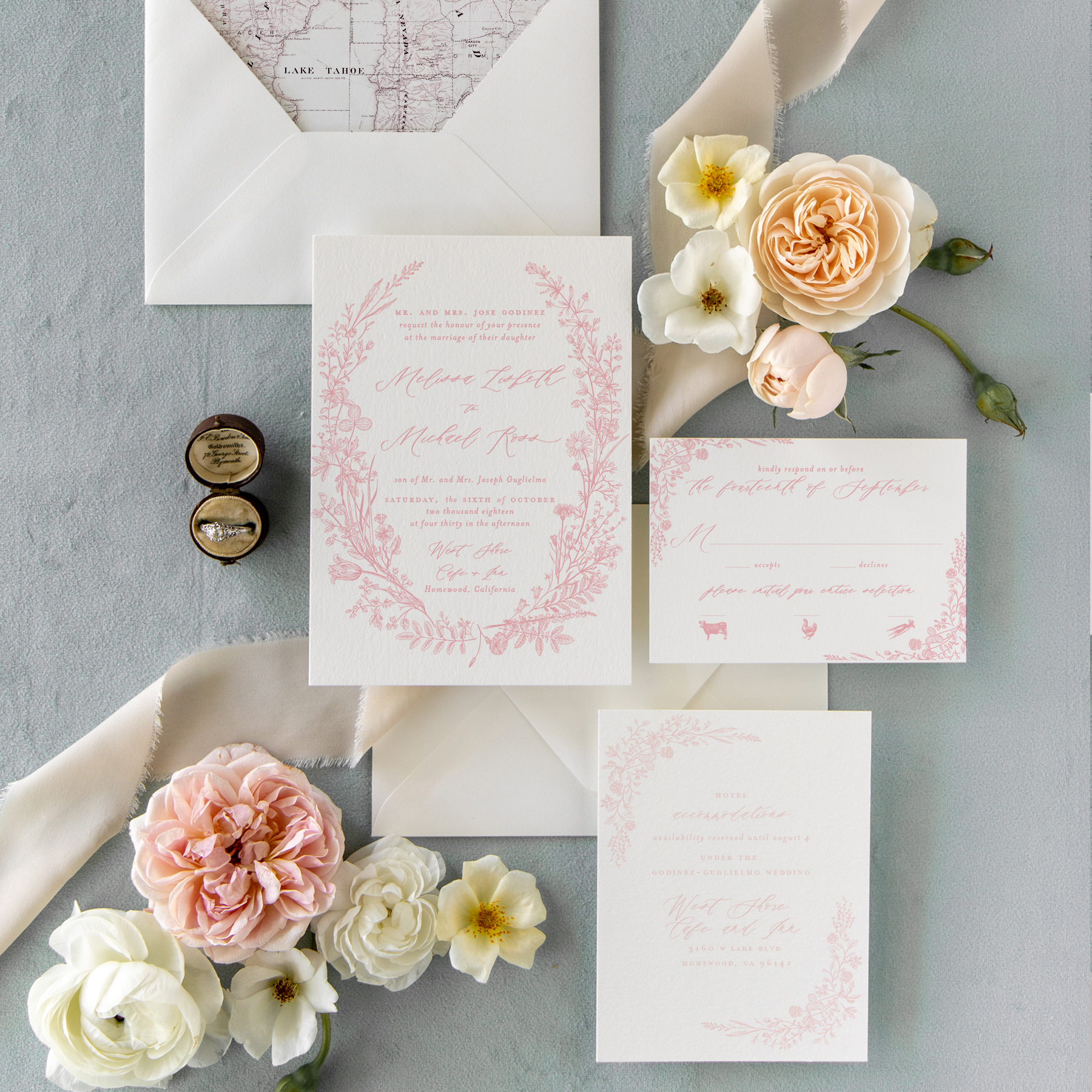 Map Envelope Liners with Blush Paper Co.