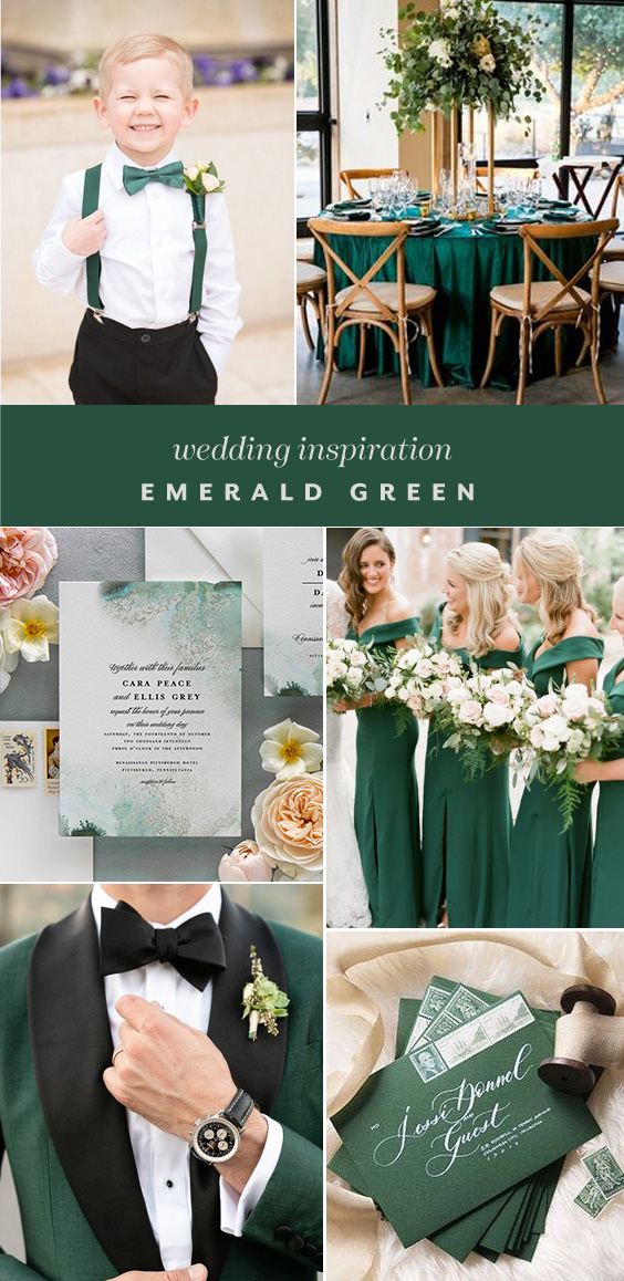 Emerald Green Wedding Color Inspiration