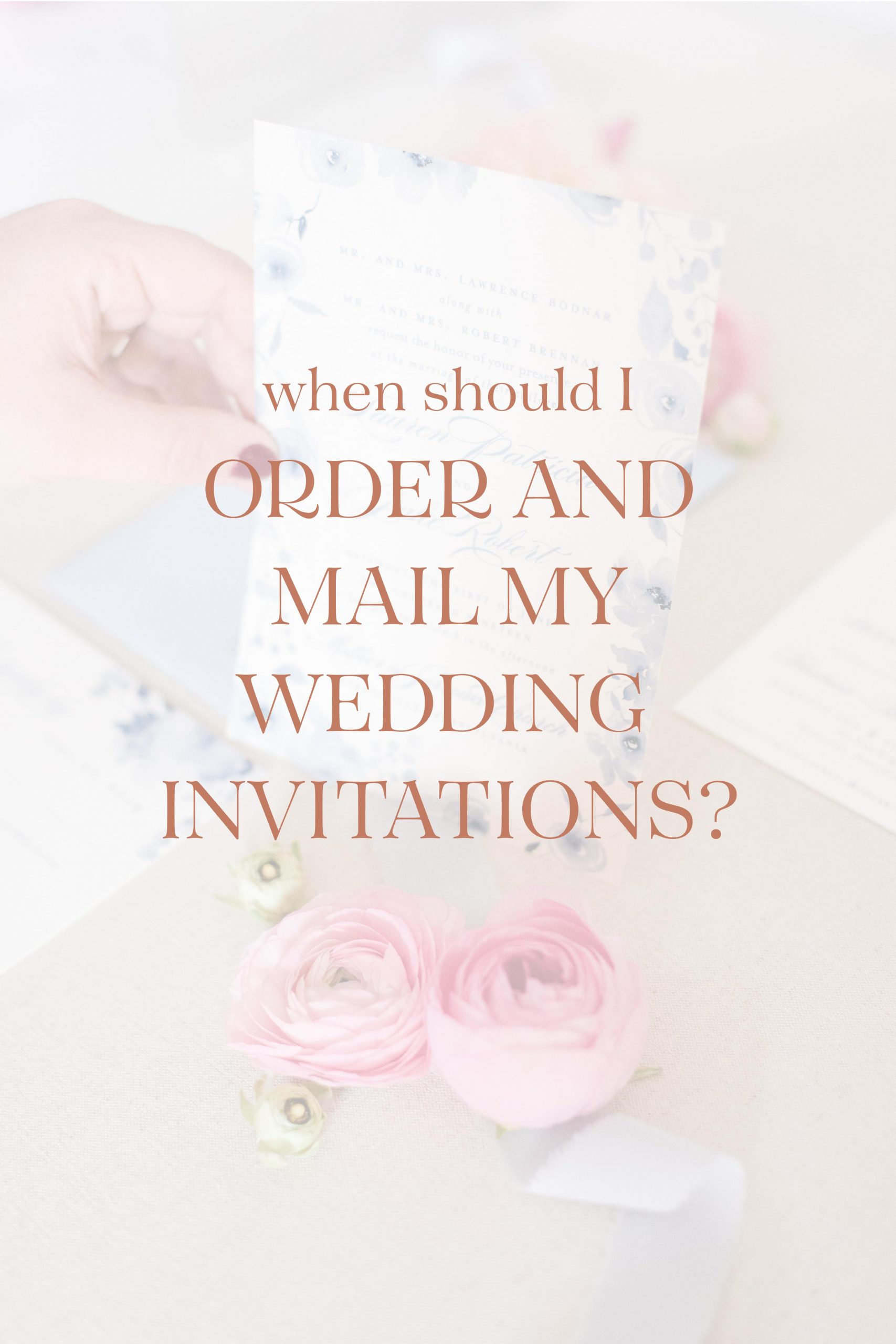 When to order and mail wedding invitations