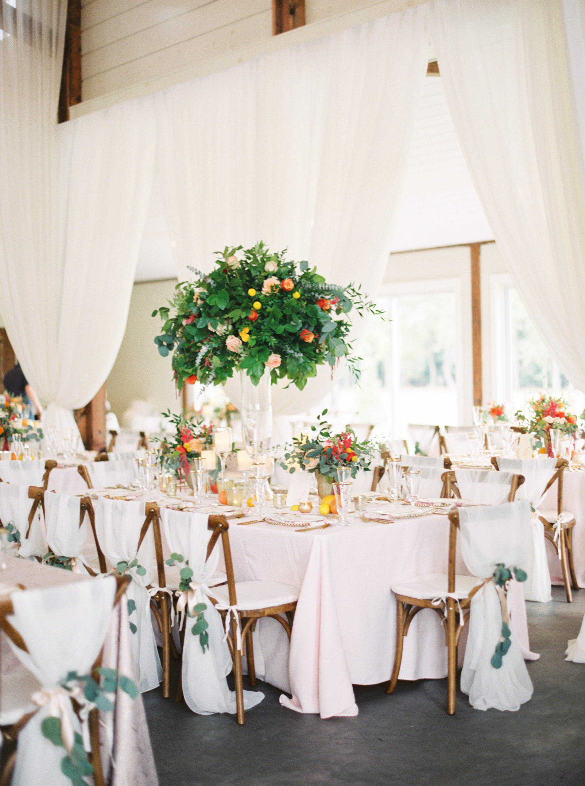 greenery wedding reception table