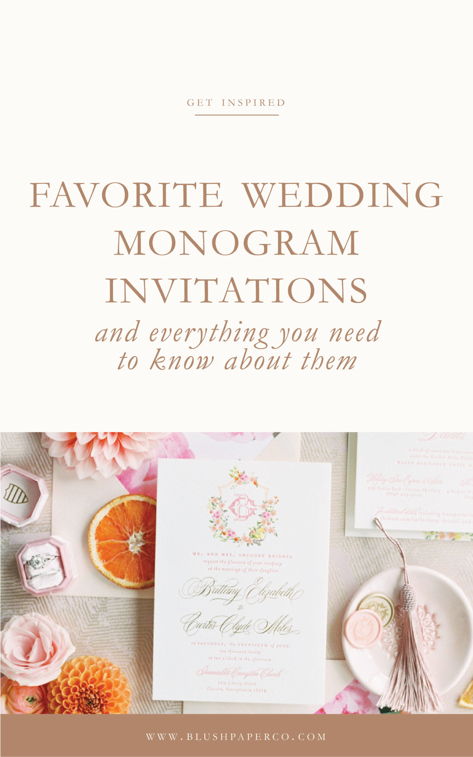 wedding monograms by blush paper co.