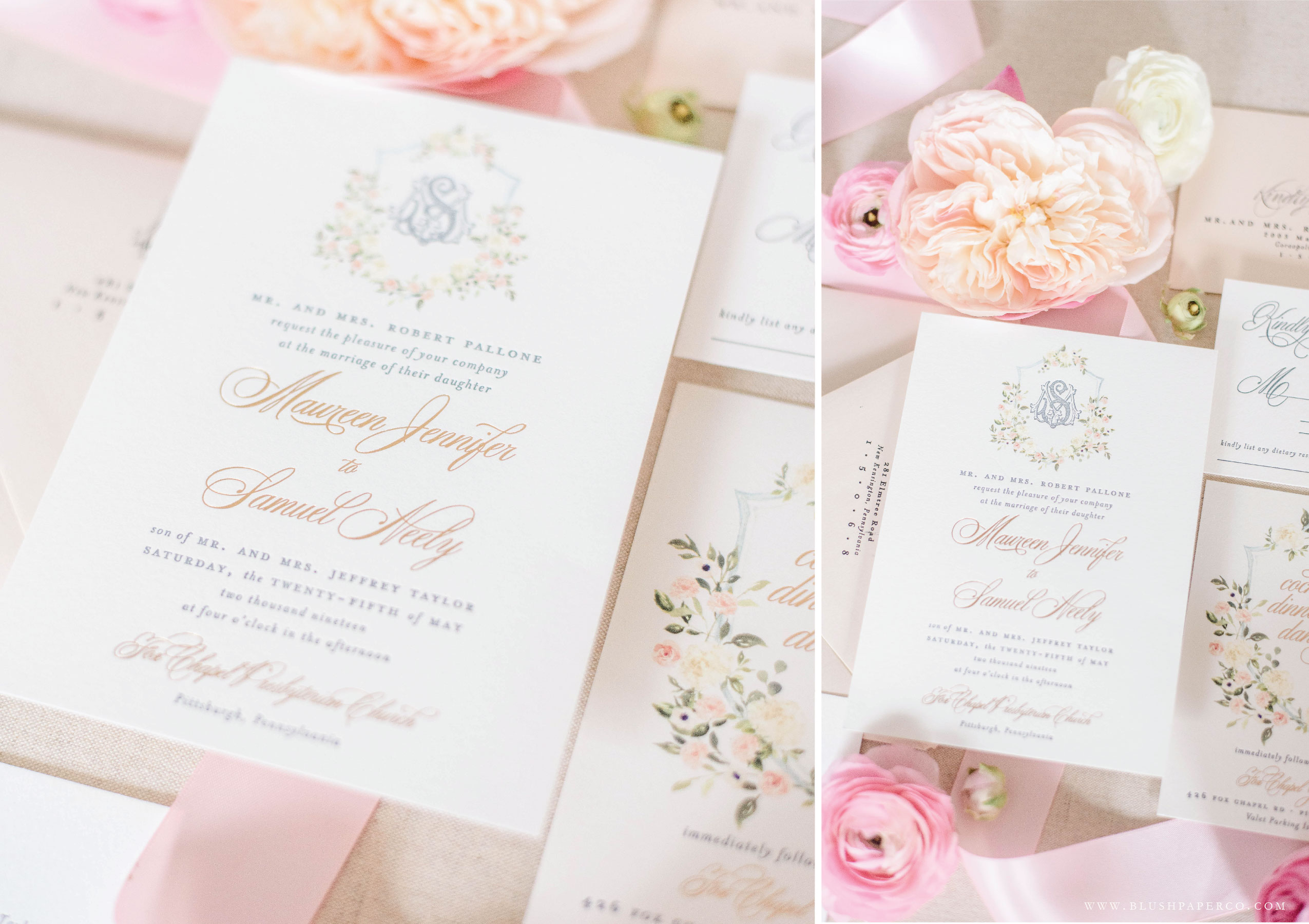 wedding monograms by blush paper co.