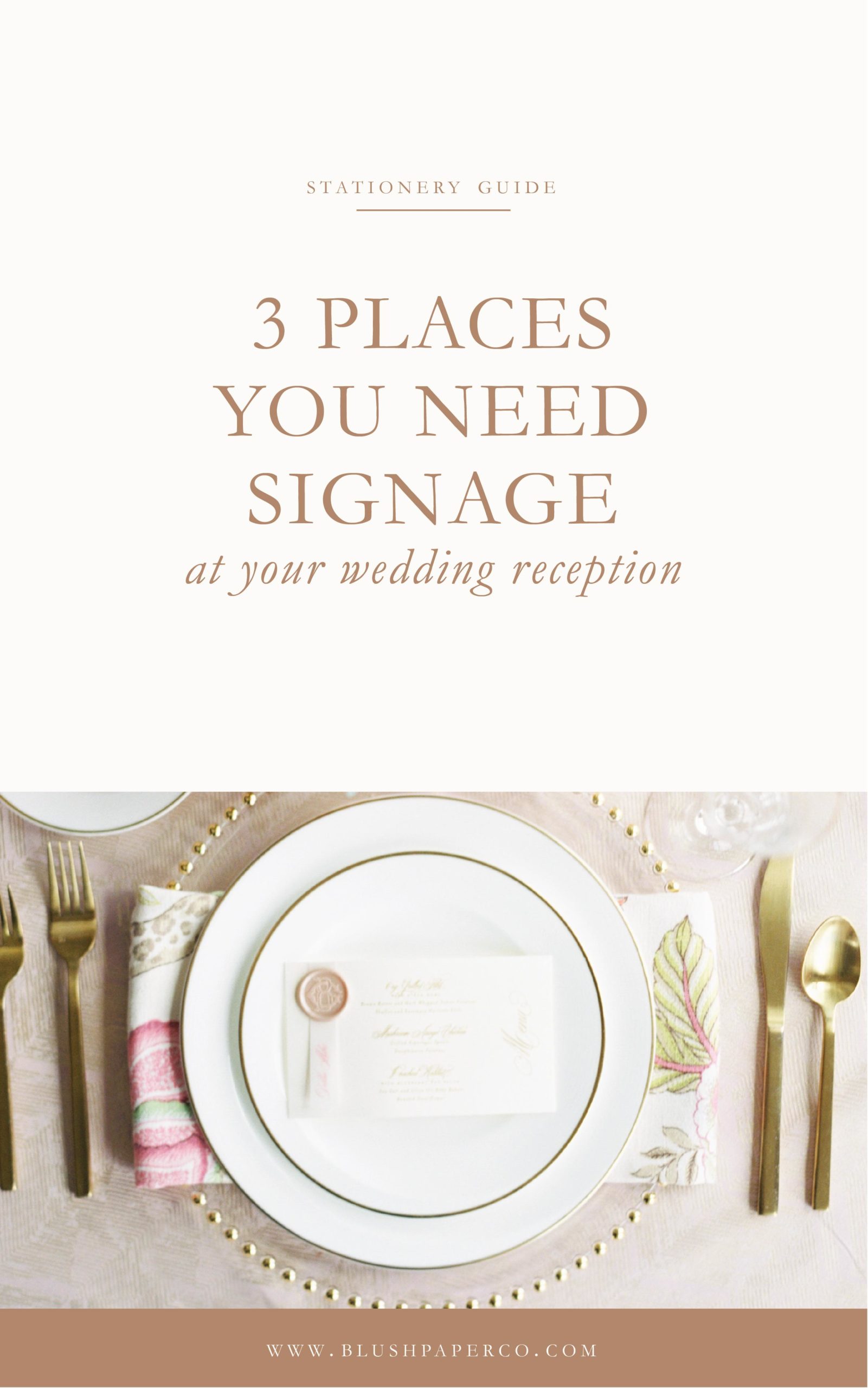3 Places you need signage at your reception